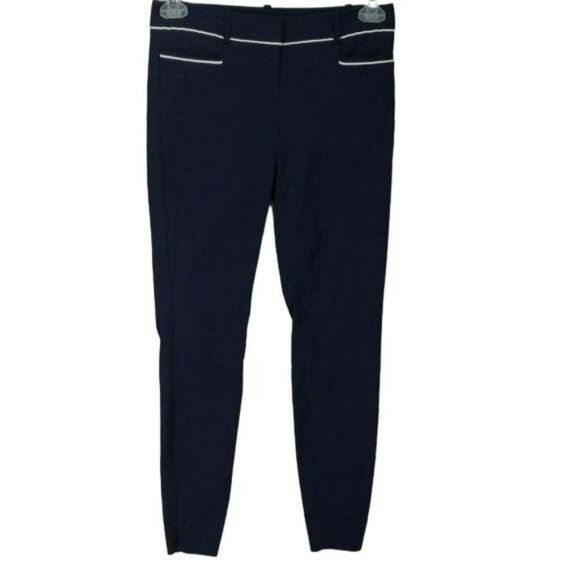 The Limited‎ Sailor Flat Front Business Navy Blue Ankle Pants Size 2 R - Picture 1 of 8